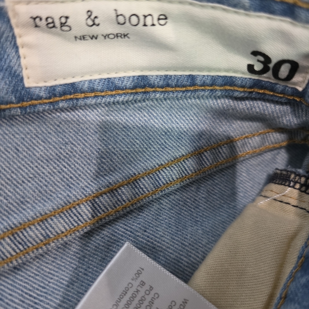 NWT Rag & Bone Alex High Rise Straight Leg Cotton Jeans Size 30 - Picture 6 of 7